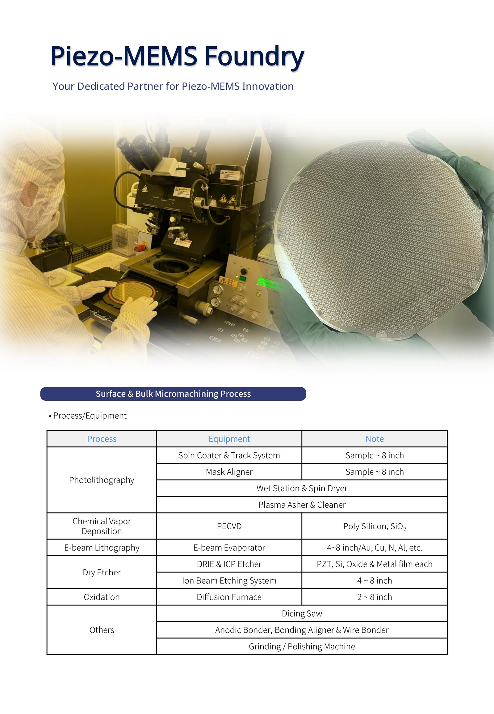 Piezo-MEMS Foundry